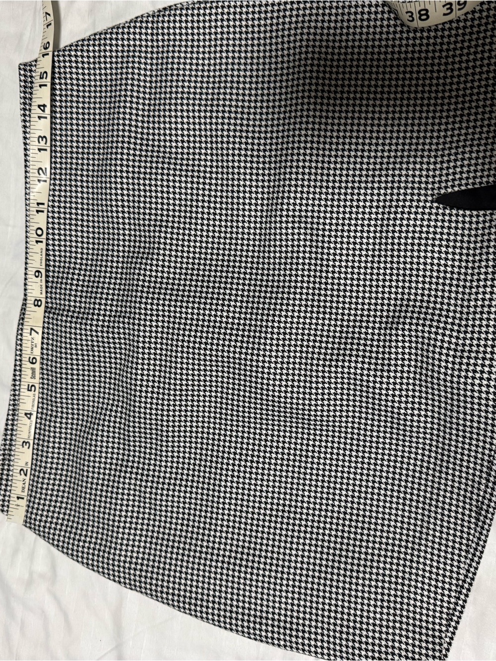 Black & White Houndstooth Pencil Skirt